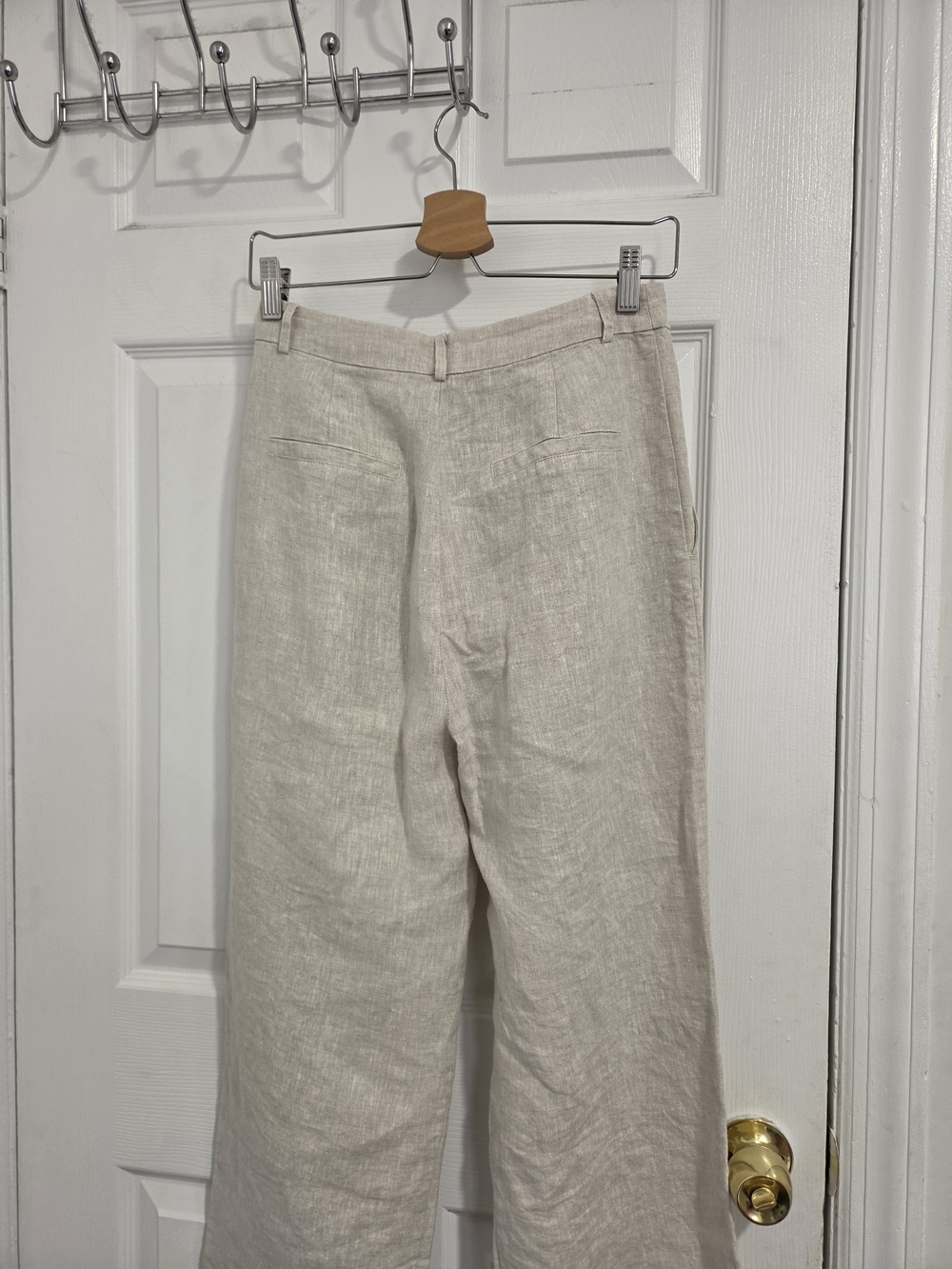 Reformation High-Rise Wide Leg Linen Pants - Cream - Picture 6 of 14